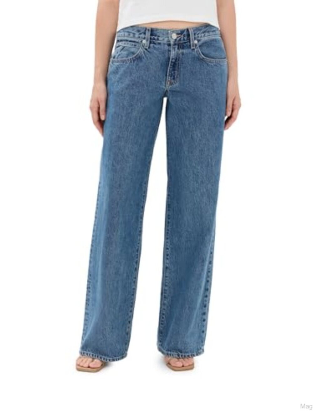SLVRLAKE Lexi Low Rise Wide Leg Jeans 100% Cotton Non-Stretch Heavyweight Denim